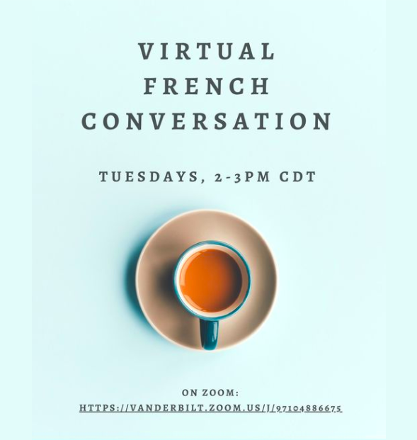 FrenchatVandy's tweet photo. Bonne rentrée à toutes et à tous! Join us today, and every Tuesday, for our virtual French conversation hour from 2-3 PM CDT. À très bientôt! ☕️✨ https://t.co/pjmIhaxSup