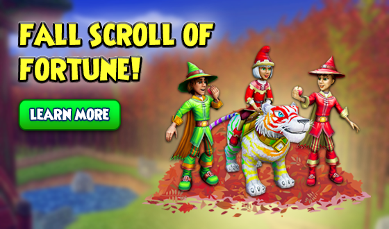 Wizard101's tweet image. Fall in love with fall items! 🍂

Participate in events to earn points towards the Fall Scroll of Fortune! You can potentially unlock the new Autumnal Apple Emote, Pumpkin Spice Wand, and so much more! wizard101.com/game/fall-scro… #Wizard101