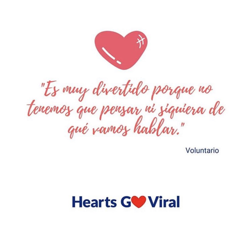 Siempre nos llena de satisfacción los comentarios que nos llegan de personas que se han conectado con otros dentro de #heartsgoviral. Mensajes como este nos motivan a seguir llegando a más personas alrededor del 🌎! Gracias #viralicemoselamor
#corazónHGV