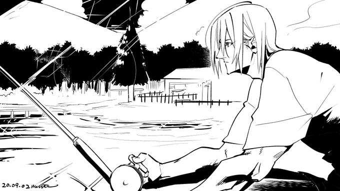 落書きアシュヴァッターマン
意外とおとなしく釣りを楽しんだり… 