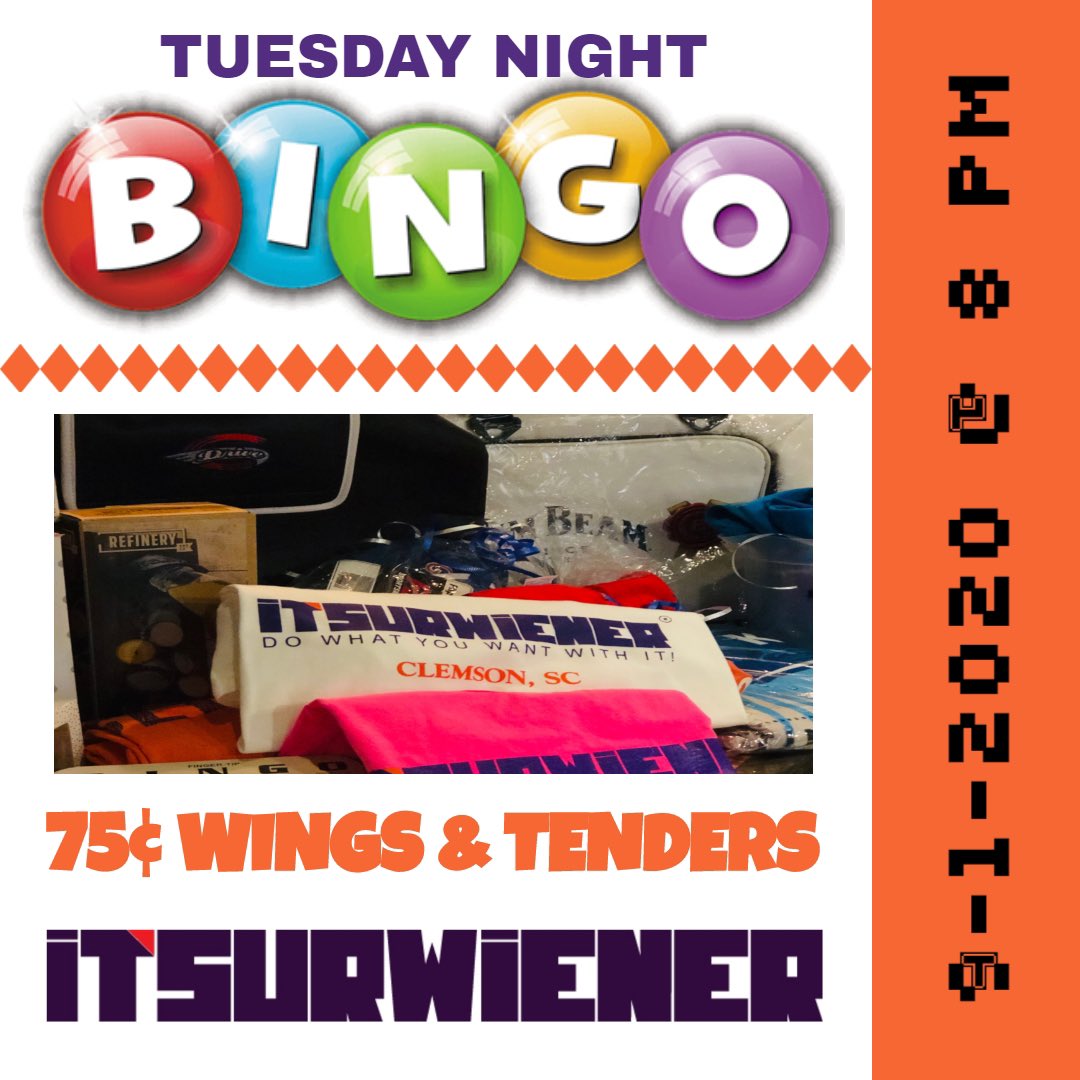 itsurwiener's tweet photo. Bingo and 75 Cents Wings and Tenders. https://t.co/X52flzTxTR