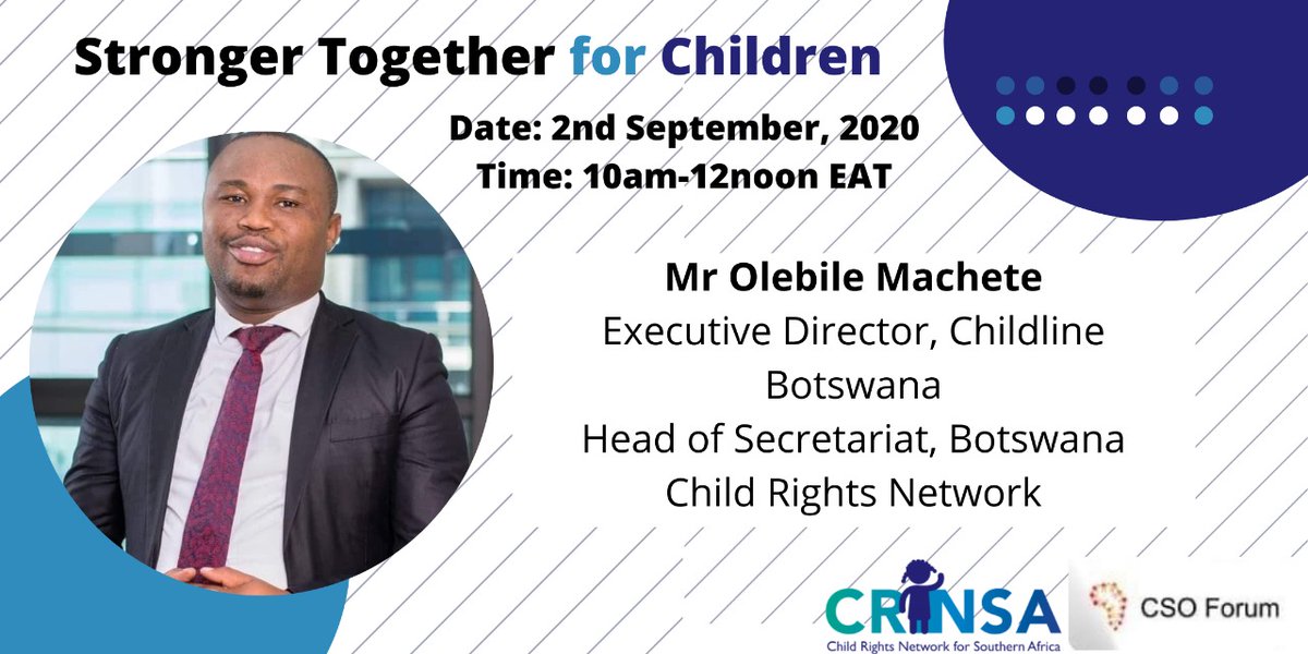 ACERWC_CSOForum's tweet image. #ACERWC35SideEvent 
zoom.us/webinar/regist…
Stronger Together 💪 for Children ❤️
Register and let your views be heard. 
When we come together great things happen ✨
@CRNSA4 @MTotoNews @PlanAULiaison @ESASavechildren @Save_AU_Liaison @DIGNIFIED_ug @rahab_ug @acerwc @PlanMEESA