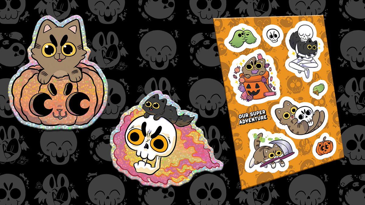 HAPPY early SPOOKY SEASON!!!
🧡🖤👻🖤🧡
Our new merch has just dropped in the shop, check out the range over at sarahgraley.mybigcommerce.com/spooky-2020/!!!
Pins! Apparel! Stickers! SHINY STICKERS!!