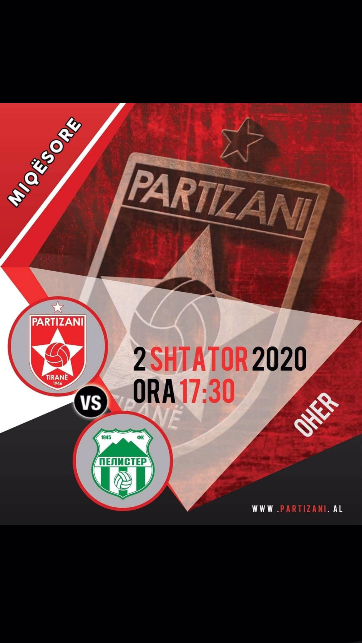 Hajgare_ktu on X: KATEGORIA SUPERIORE / JAVA 33 ⚽️FK PARTIZANI🆚KF TIRANA  🗓E PREMTE 10 KORRIK ⏰ORA 20:45 🏟”AIR ALBANIA STADIUM”  #PërjetMeTyPartizan🔴  / X