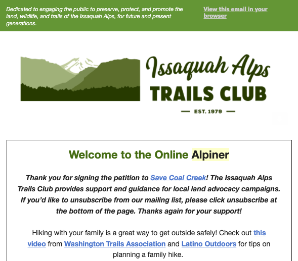 IssaquahAlps's tweet photo. August news from the Issaquah Alps Trails Club! Want to stay informed? Join our mailing list! https://t.co/4Wdes2bngU