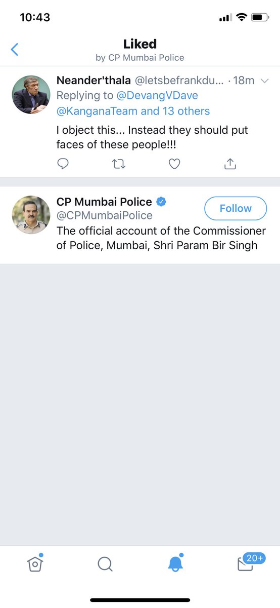 KanganaTeam's tweet image. Liking derogatory tweets about people who are fighting against the murderers of Sushant, instead of condemning public teasing and bullying like this @CPMumbaiPolice is encouraging it, @MumbaiPolice has hit all time low ... SHAME !!