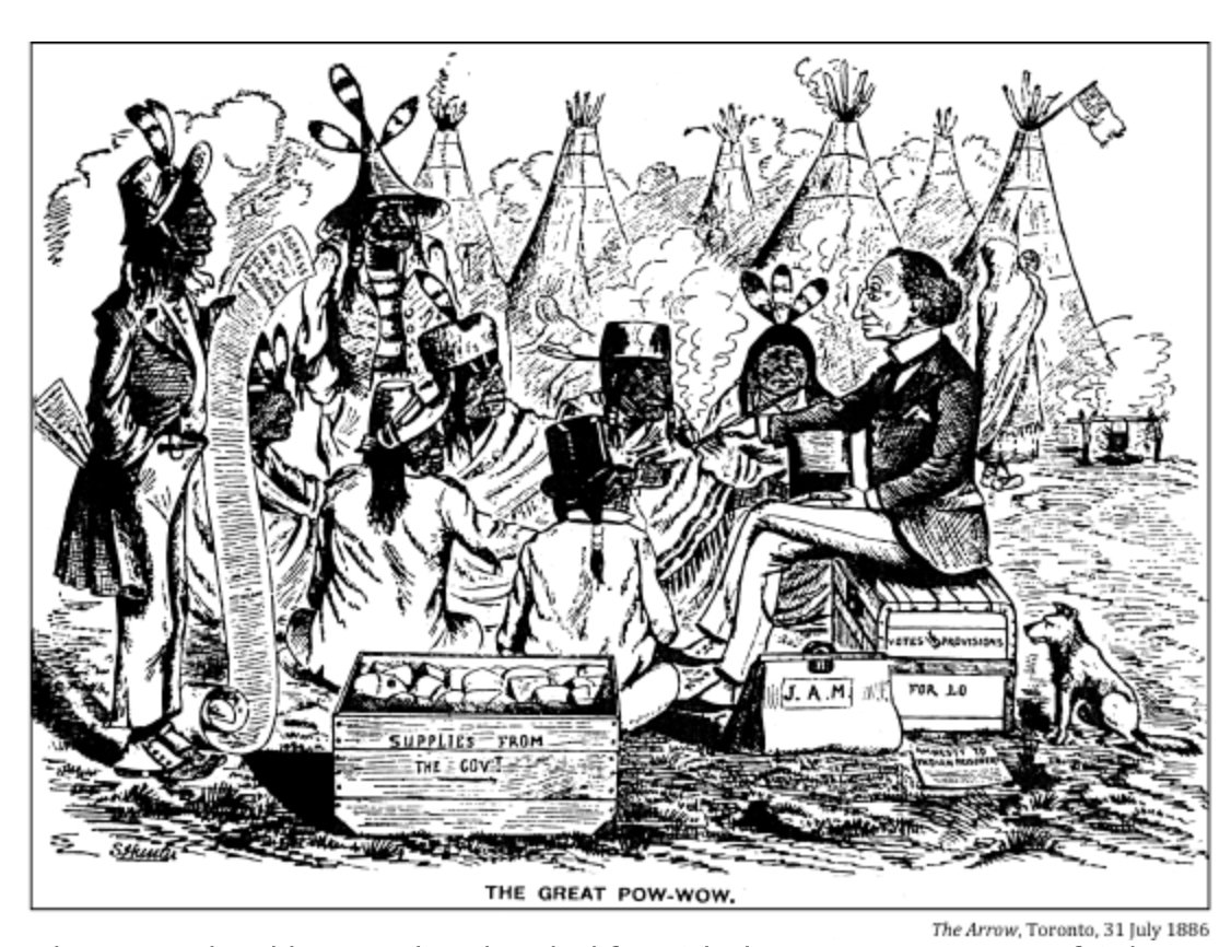 Here's a few more cartoons from Charles Hou's fantastic collection  https://www.begbiecontestsociety.org/firstnations.htmIt sure seems to me that 19th century Canadians were aware of JAM's genocidal policies and felt some guilt and shame about them.