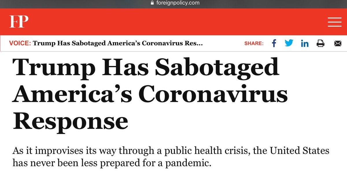 In the  #COVID19 pandemic, Pres Trump not only failed to lead, he actively sabotaged global efforts to slow the pandemic. He refused to work with our partners to identify &coordinate manufacture of potential vaccines; allegedly tried to poach exclusive rights to a vaccine 13/15