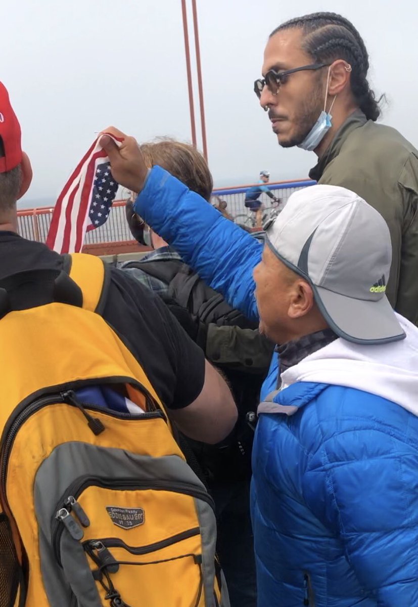 SheriDeBow's tweet photo. @MelanieWoodrow you channel lies! The coverage of the #walkaway rally at the GG Bridge was pure lies &amp; you know! We have video of that Izzy character on the bridge harassing us https://t.co/iHKBvVddiC