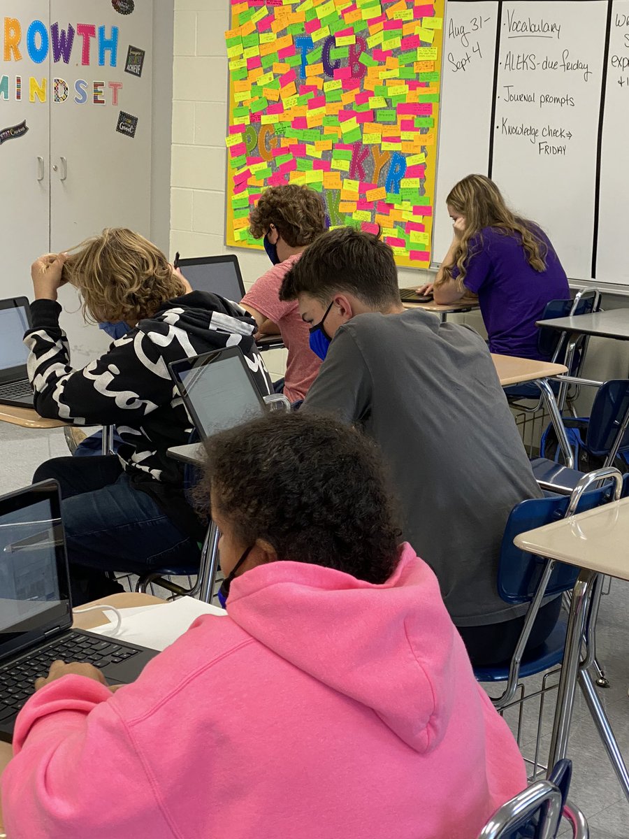 MrsHMathChem's tweet photo. Showing what we know. Working on NWEA MAP. Super proud of how hard these Ss are working. #MATHMATTERS @CNEHighSchool https://t.co/RgrIbaOkwy