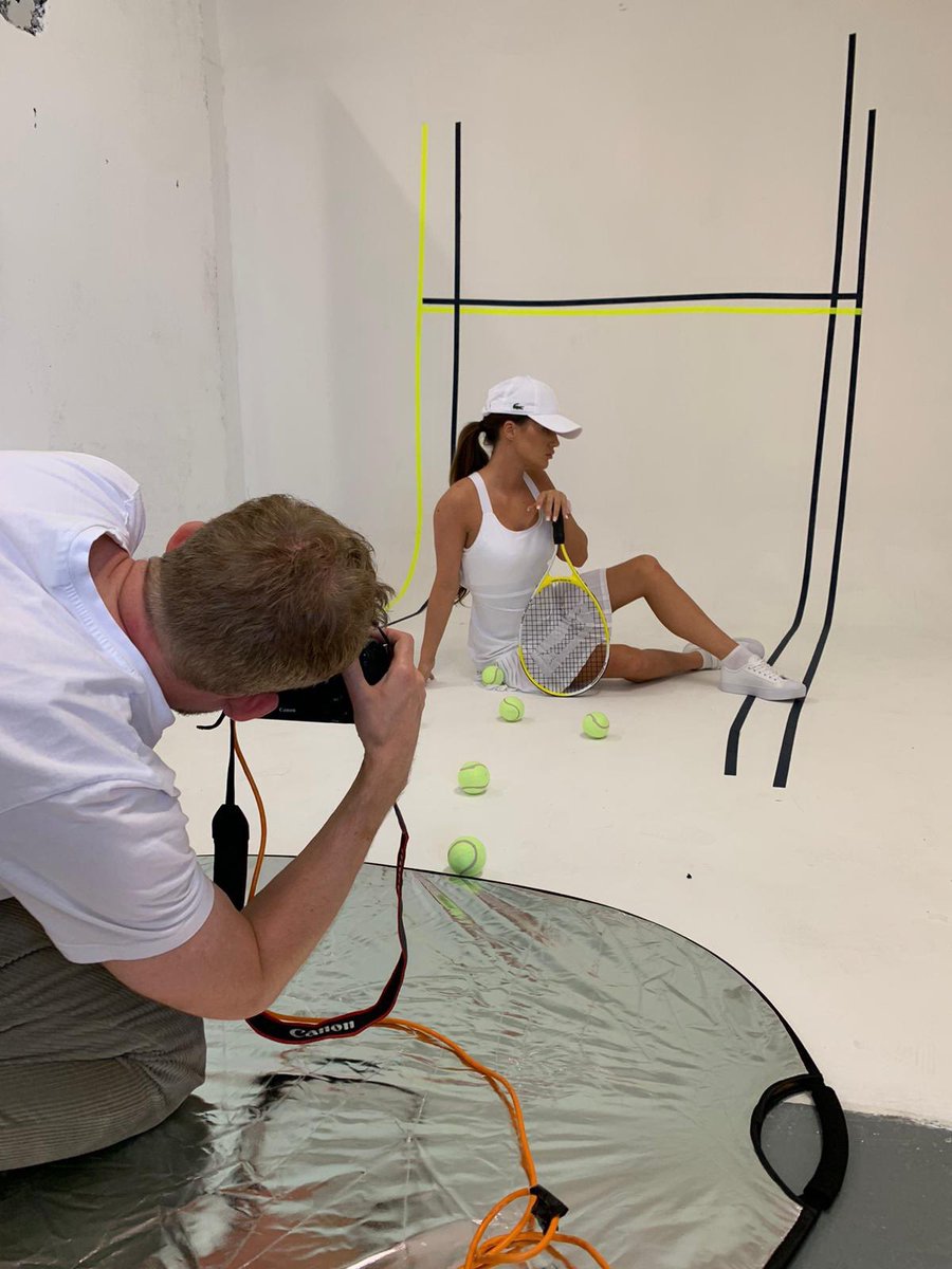 rebeccamacrm's tweet photo. Shooting behind the scenes wearing @LACOSTE https://t.co/9DOFJI3YDA
