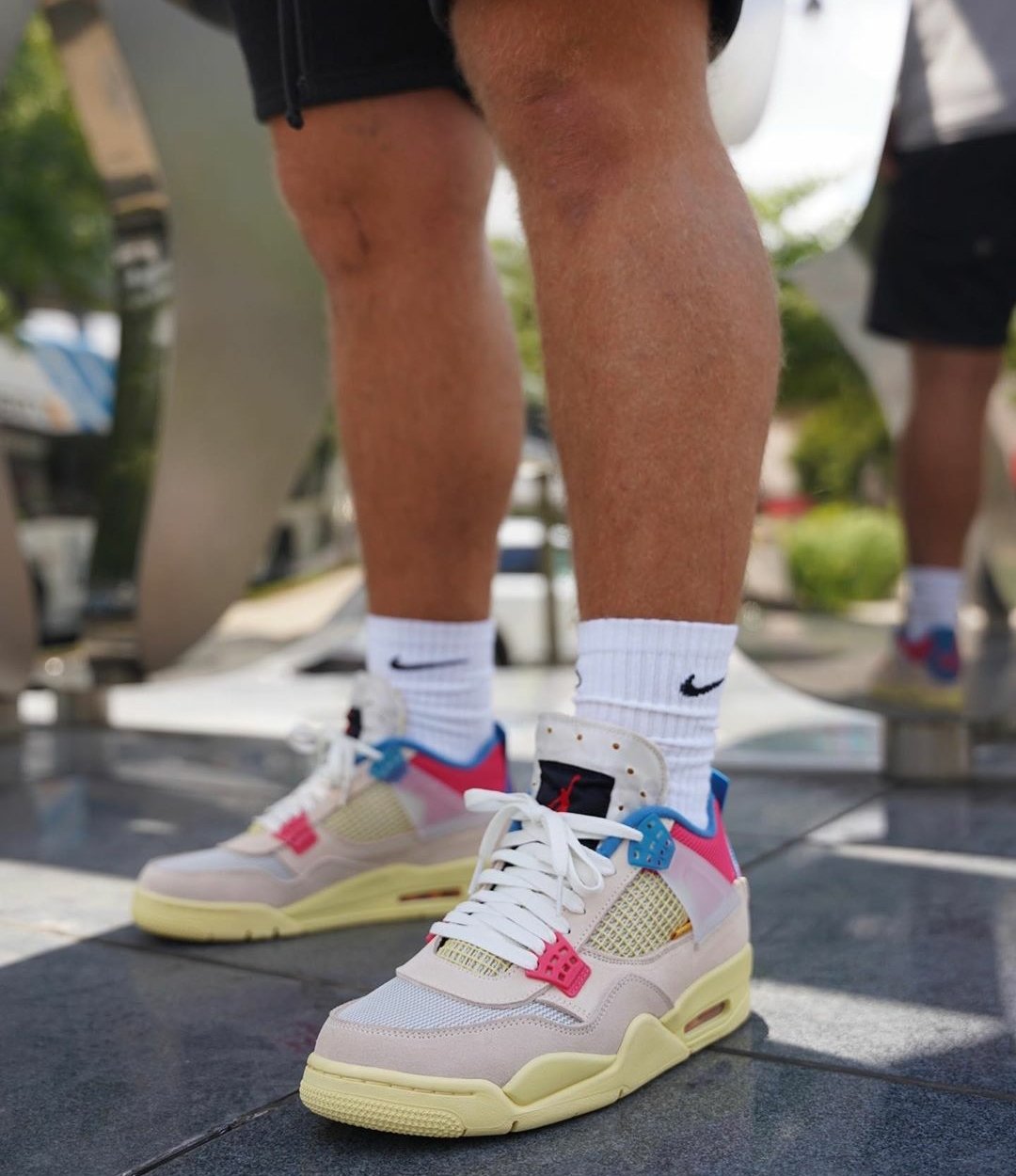 jordan 4 union guava ice on feet