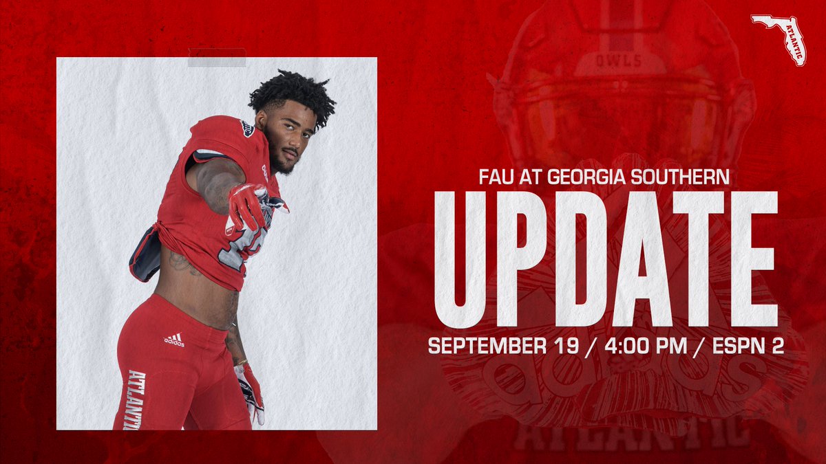 FAUFootball's tweet photo. 🚨🚨🚨 We’re on national 📺 for the opener. 

🗓 September 19
⏰ 4:00 PM
👀 ESPN2 https://t.co/TsI1mwFMa2