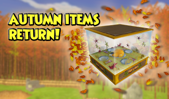 Wizard101's tweet image. Leaf it to us! 🍁

Fall is just around the corner, which means the Autumn Leaf Swarm Mount and Autumn Multi-Tank are back in the Crown Shop for a limited time! Plus, make sure to catch the festive Fall Foliage Fish while you can! #Wizard101
