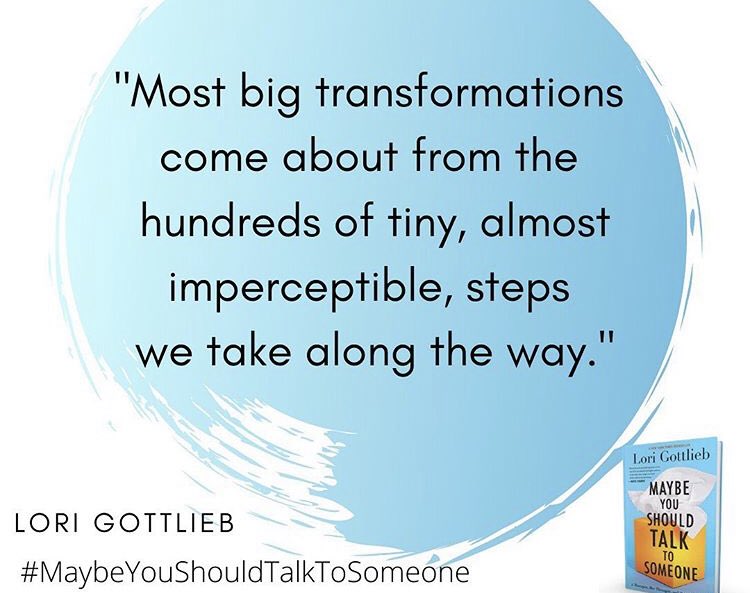 LoriGottlieb1's tweet image. Today’s inspiration from #MaybeYouShouldTalkToSomeone ⬇️❤️

Now more than ever we need to notice these tiny steps and recognize their role in our greater transformation