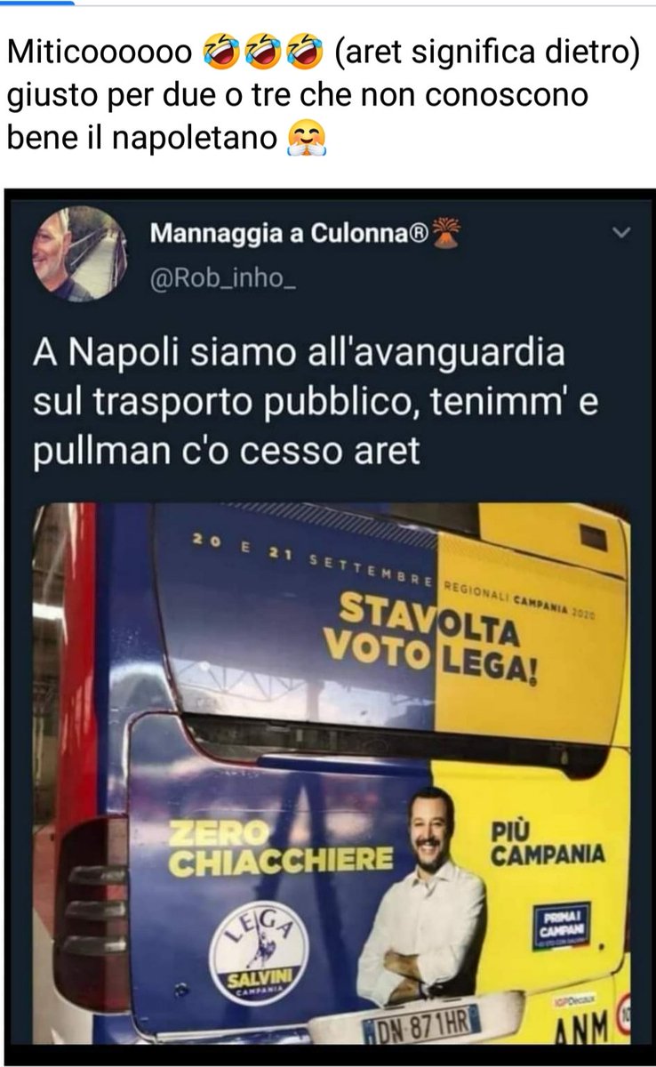 nanerottolo88's tweet photo. #Salvinisomaro i napoletani sono dei geni https://t.co/LZDRagE330