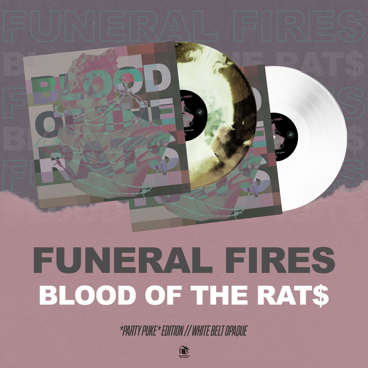 adam_cichocki's tweet photo. My band @funeralfires debut record BLOOD OF THE RAT$ is now available on vinyl courtesy of @mourningrec . We have 2 limited variants - *PARTY PUKE* SPLATTER and WHITE BELT OPAQUE. Hit the link below for preorders. ⚰️🔥🐀🩸

https://t.co/jlTxeRGLCS https://t.co/bqNM3mmvV6