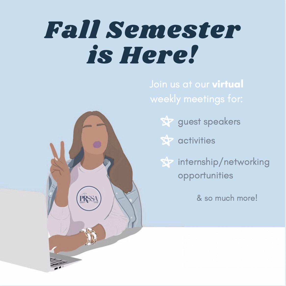 MUShadowPR's tweet image. Fall semester is quickly approaching and so is our first meeting! This semester, all meetings will be held VIRTUALLY on Wednesday @ 3pm!