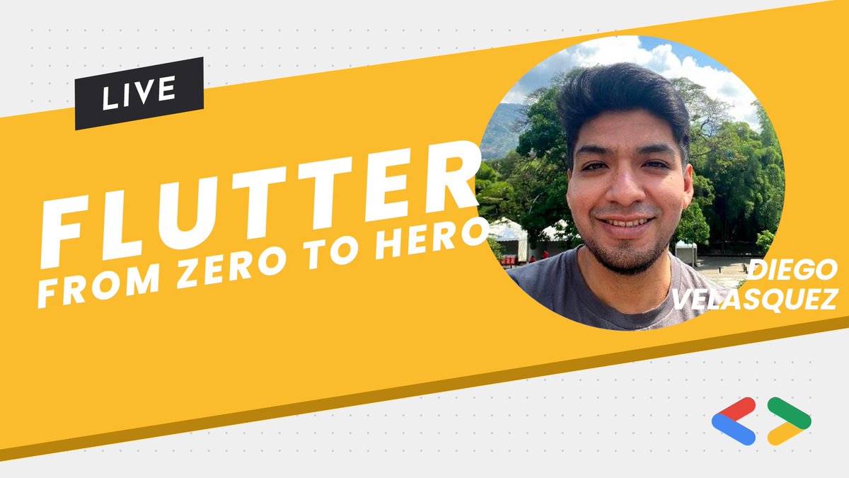Google Devs Latam (@googledevslatam) on Twitter photo 💡Aprendiendo con Google Developers💡
Este jueves conéctate a la sesión con <a href="/diegoveloper/">Diego Velasquez</a>, Google Developer Expert @flutterdev, con la charla "Flutter from zero to hero".
🗓3 de sept.
🕔5:00 pm CST
Nos vemos por YouTube → youtu.be/Dnm7zlfxyYA 💡Aprendiendo con Google Developers💡
Este jueves conéctate a la sesión con <a href="/diegoveloper/">Diego Velasquez</a>, Google Developer Expert @flutterdev, con la charla "Flutter from zero to hero".
🗓3 de sept.
🕔5:00 pm CST
Nos vemos por YouTube → youtu.be/Dnm7zlfxyYA