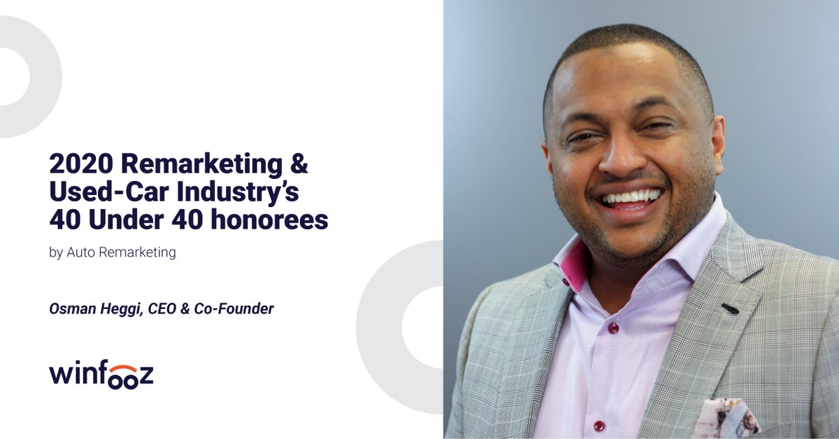 winfooz's tweet photo. Congratulations to our leader, Osman Heggi, who is one of this years Remarketing & Used-Car Industry’s 40 Under 40 honorees. We are so proud! https://t.co/ThWZIqqayW
#Winfooz #40under40 #autoremarketing #usedcars #2020 https://t.co/DKtVTFSAAu