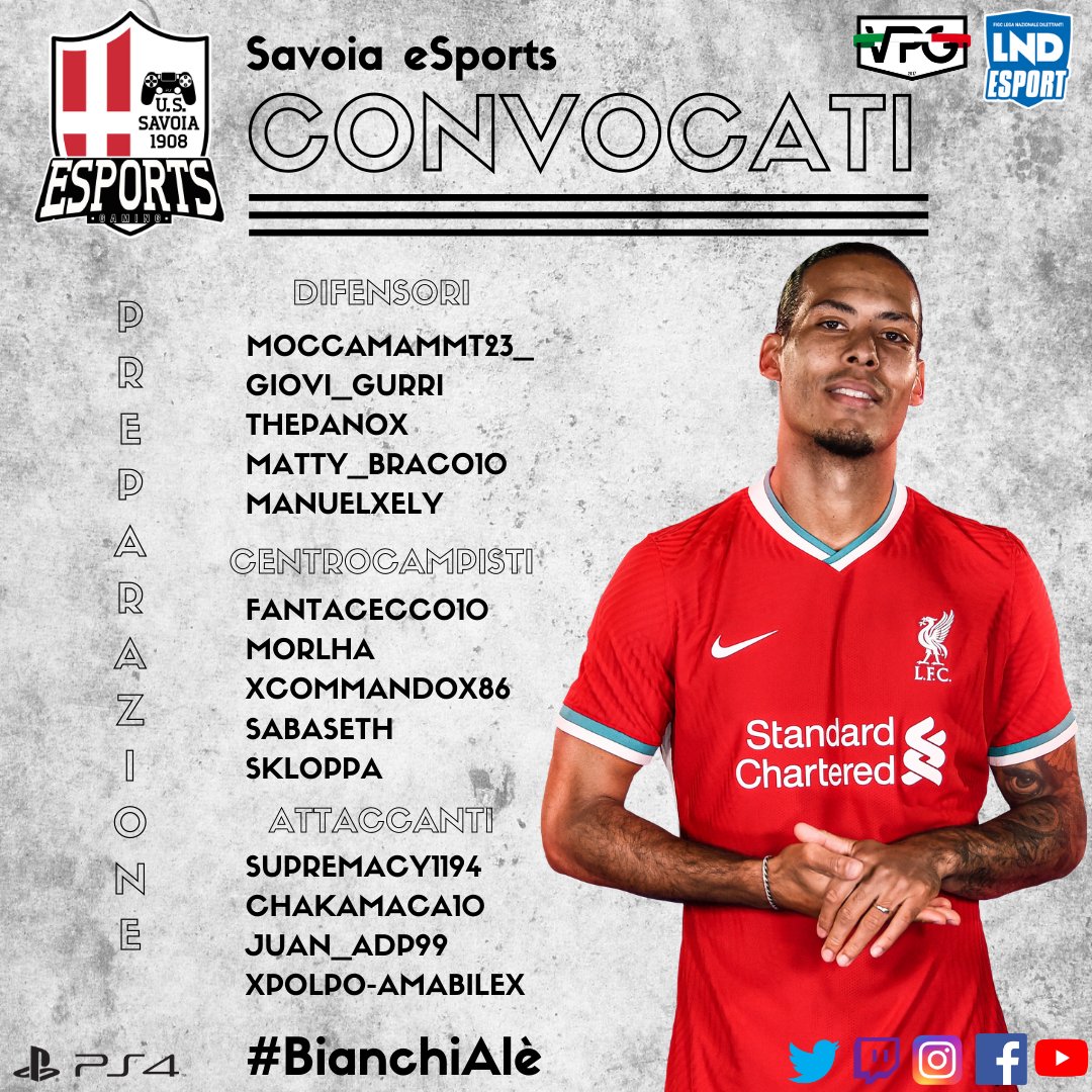 SavoiaeSports's tweet photo. 🗒CONVOCATI

🆔 Ecco i convocati per la preparazione in vista di #FIFA21, che comincerà stasera. 🔥

🔎 Siamo ancora alla ricerca di players, in tutti i ruoli.
🧤🧱🏗💣

🆕 Con l'occasione presentiamo anche il nostro nuovo logo, che ci accompagnerà d'ora in poi! 🛡

#BianchiAlè https://t.co/EA81Bhwdja