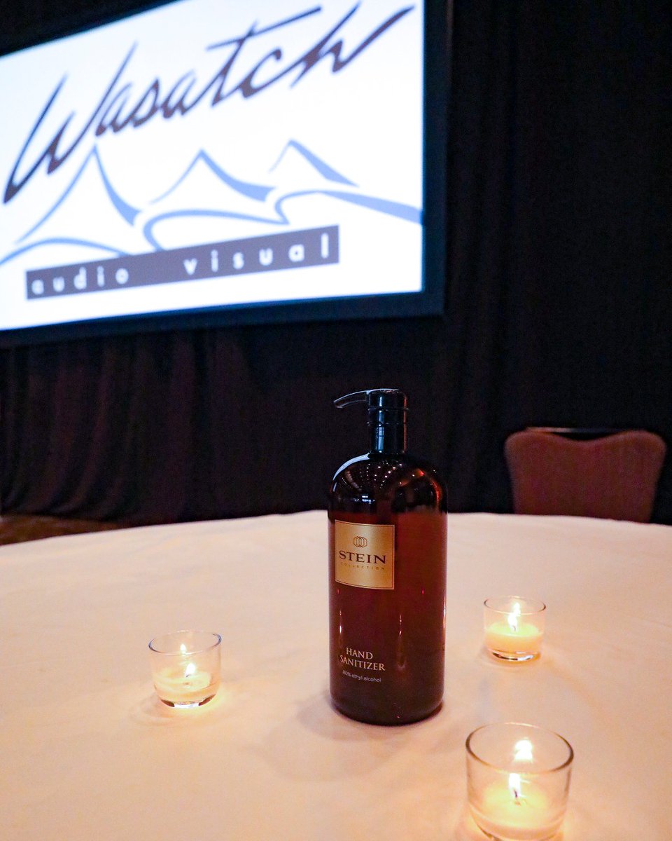 WasatchAVPrd's tweet image. A different kind of bottle for the table... #stillalcohol #dontdrinkit

#reopenutah #safeevents #handsanitizer #socialdistancing #backtowork #COVID19Protocols