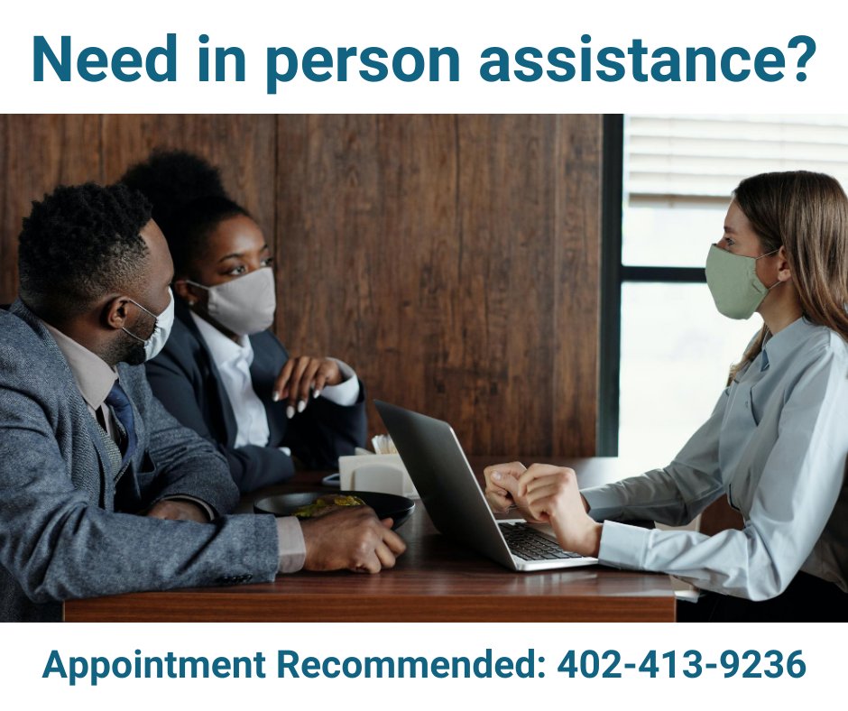 NE_DOL's tweet photo. If you're in Lincoln & need in person assistance, a claims specialist is on-site at #americanjobcenter Tuesdays through Fridays from 1-5. Calling to make an appointment is recommended, 402-413-9236. Located at 1111 O St Suite #205. #NE_DOL #GovRicketts #Nebraskagov #jobs #job https://t.co/7cl0LAtCbk