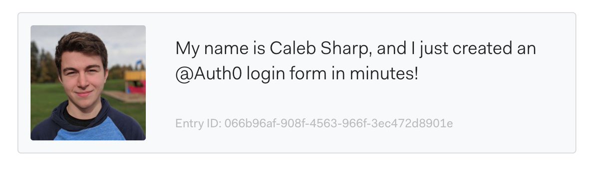 I just created an @Auth0 login form in minutes! Try it yourself at auth0.com/challenges/cas… and enter the #cjs20 #Auth0LoginChallenge.