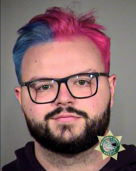 Riley Winegarden, 23, of Portland, was charged with multiple criminal offenses at the violent  #antifa protest. He came armed with a shield. He was quickly released without bail.  https://archive.vn/EQcm0  #PortlandRiots  #PortlandMugshots