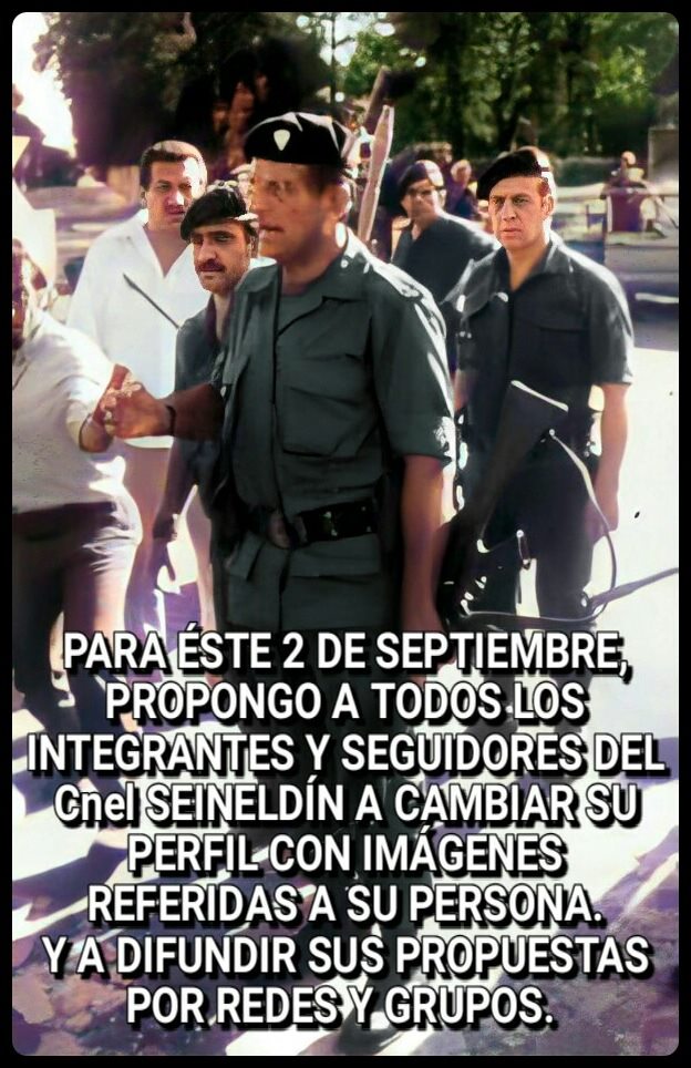 #ArgentinaEnLlamas #Patriotas #LosCarapintadasTenianRazon
#2DeSeptiembre 
#seineldin 

pasan los años y mas grande se hace su figura 
cuanta falta nos hacen #Patriotas como el Coronel Seineldin