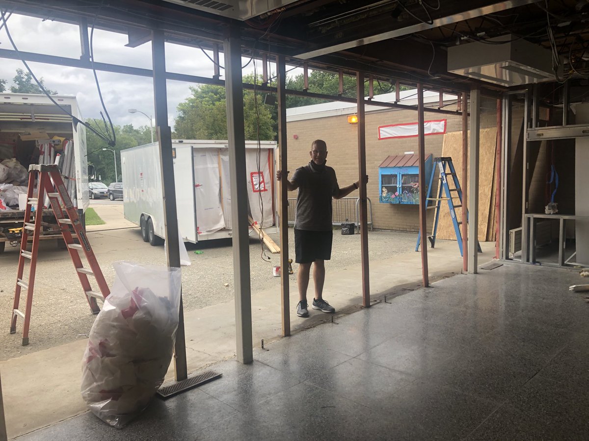 Work on the LKMS entrance is moving along.