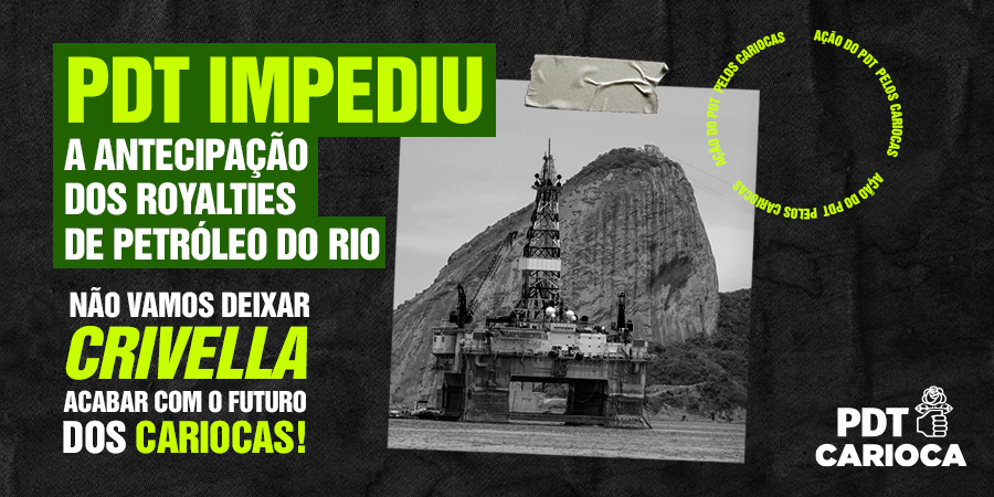 CariocaPdt's tweet photo. VITÓRIA PELO FUTURO DO RIO

A ação do PDT assinada por Carlos Lupi e Martha Rocha impediu a antecipação de R$1 bilhão de royalties do Rio que não seriam investidos na cidade. Crivella queria usar pra corrigir suas contas. Não deixamos! https://t.co/B5T4NAJwvK #PDTcarioca #PDT12 https://t.co/PA6TzdKI5N