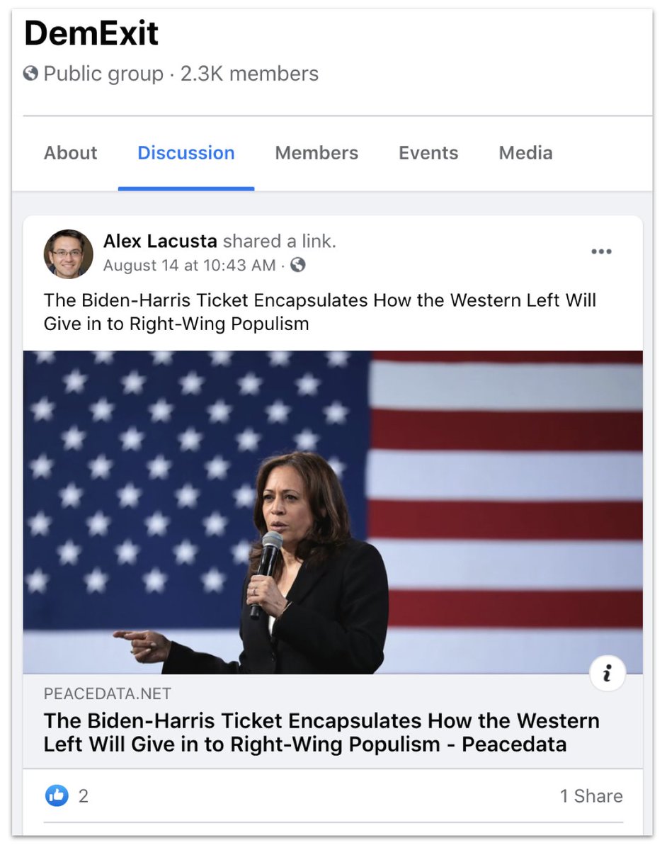 Like I said, only about 5% of the articles were about the U.S. election. They looked designed to appeal to a progressive audience - and to the extent that they talked about Biden or Harris, they were hostile.