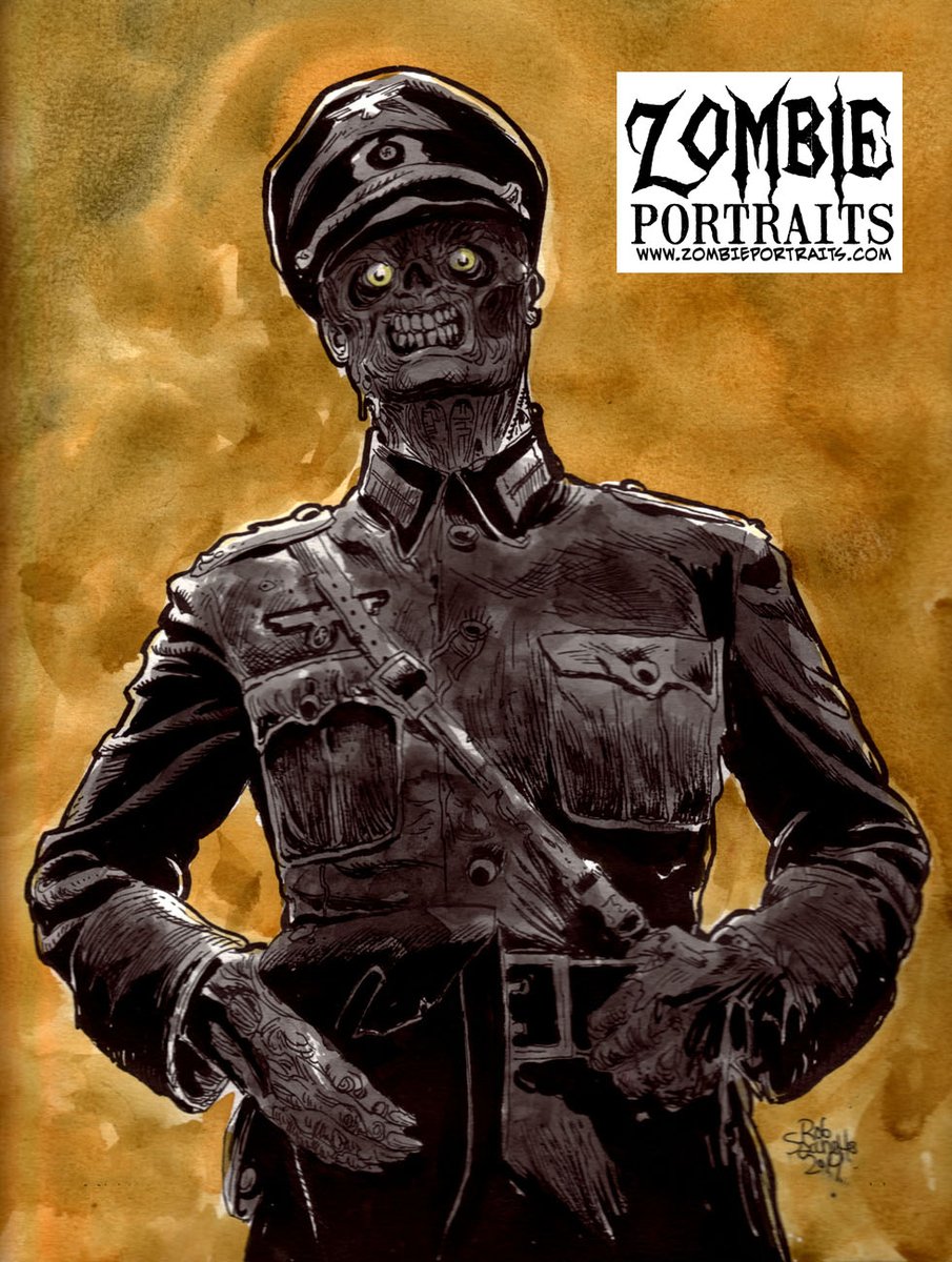 ZombiePortraits's tweet photo. On this day in 1939, #WorldWarII starts when Germany invades Poland by attacking the Free City of #Danzig, (Not the #Goth #Metal performer) #EvilNazis #ZombieNazis #ZombieArt https://t.co/g5i118b45p