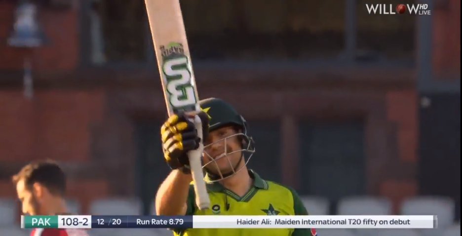 “As far as role models are concerned, mine is Rohit Sharma. I really like him as a player, and want to give the side an aggressive start at the top, and hit the ball cleanly like him,” ~ Haider Ali

Both Scored a Fifty on T20I debut.

<a href="/ImRo45/">Rohit Sharma</a> #HaiderAli