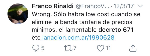 Ya que ayer ANAC se sinceró con  la ☠️ modificación de la 671 
Vamos a recordar a uno de los voceros del MAL opinando sobre el mismo decreto y todas esas cosas que incomodan a sus patrones
👉🏼El “experto” estaba ofendido (2017) con el término LOW COST