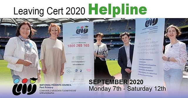 The @npcpp Leaving Cert Results Helpline launched today! 
Phone 1800 265 165 from 7th Sept.
Qualified &amp; experienced #Guidancecounsellors delivering 1-to-1 advice over the week of LC results &amp; CAO offers. <a href="/Independent_ie/">Irish Independent</a> <a href="/Education_Ire/">Department of Education and Youth</a> <a href="/officialgaa/">The GAA</a> <a href="/issu4u/">Irish Second-Level Students' Union (ISSU)</a> #LeavingCert2020