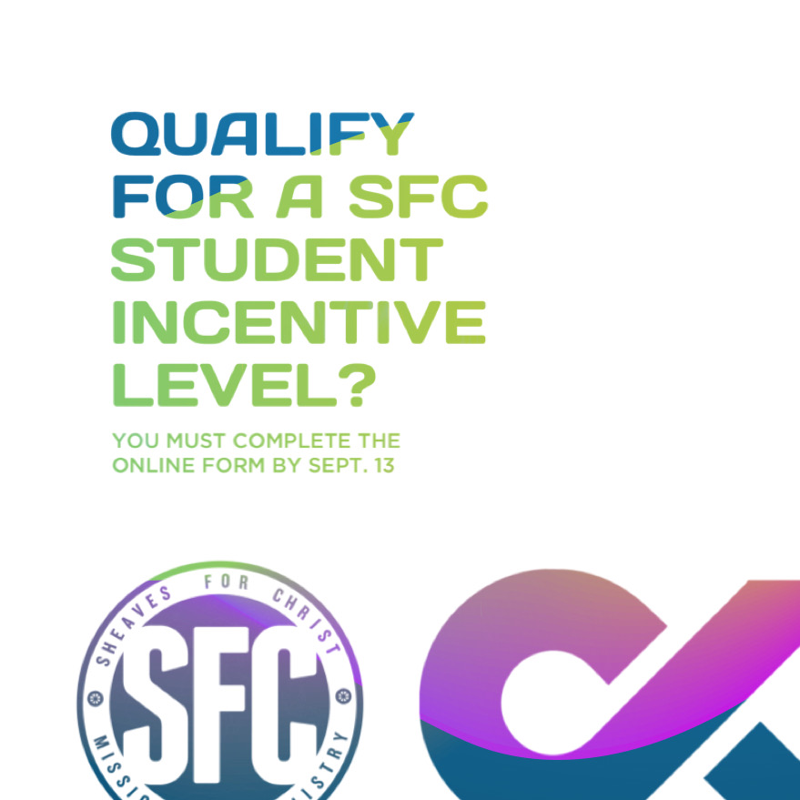 okyouth's tweet image. Did you raise over $100 this summer for Sheaves For Christ? Fill out this form by September 13th to qualify for the student incentives: okyouth.wufoo.com/forms/sheaves-…