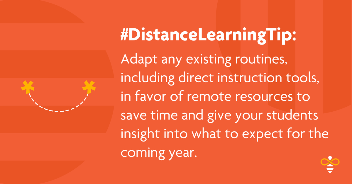 openupresources's tweet photo. Teachers: as you navigate new challenges this school year, we are sharing useful #distancelearningtips that'll make you swarm! π
Today's tip is about adjusting! Whether through video conferencing or messaging tools, deploy what you need to build community amongst your students. https://t.co/YT1nKxTTVf