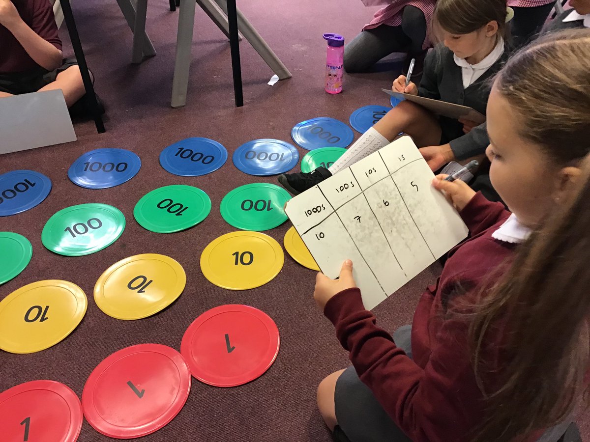 CramondPS's tweet photo. All classes have benefited from using concrete materials to understand and explore place value. P4 enjoyed creating 4 digit numbers this week! 🧮 https://t.co/Grv5Qrfkyn