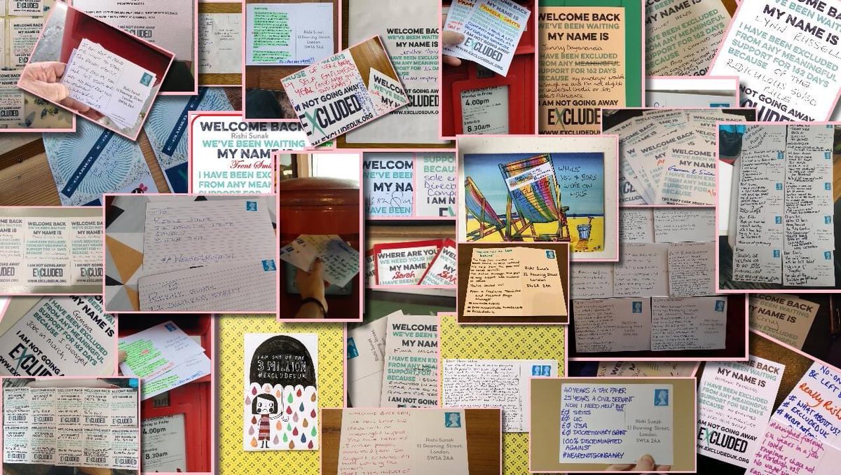 heidijg21's tweet photo. Welcome back @RishiSunak Hope you received our “holiday” postcards this morn.Looking forward to hearing you finally admit that you got it wrong in leaving millions without any support &amp; that you have now found a fair workable solution #ExcludedUK #ForgottenLtd #wearenotgoingaway https://t.co/7SjhZvz6Ek