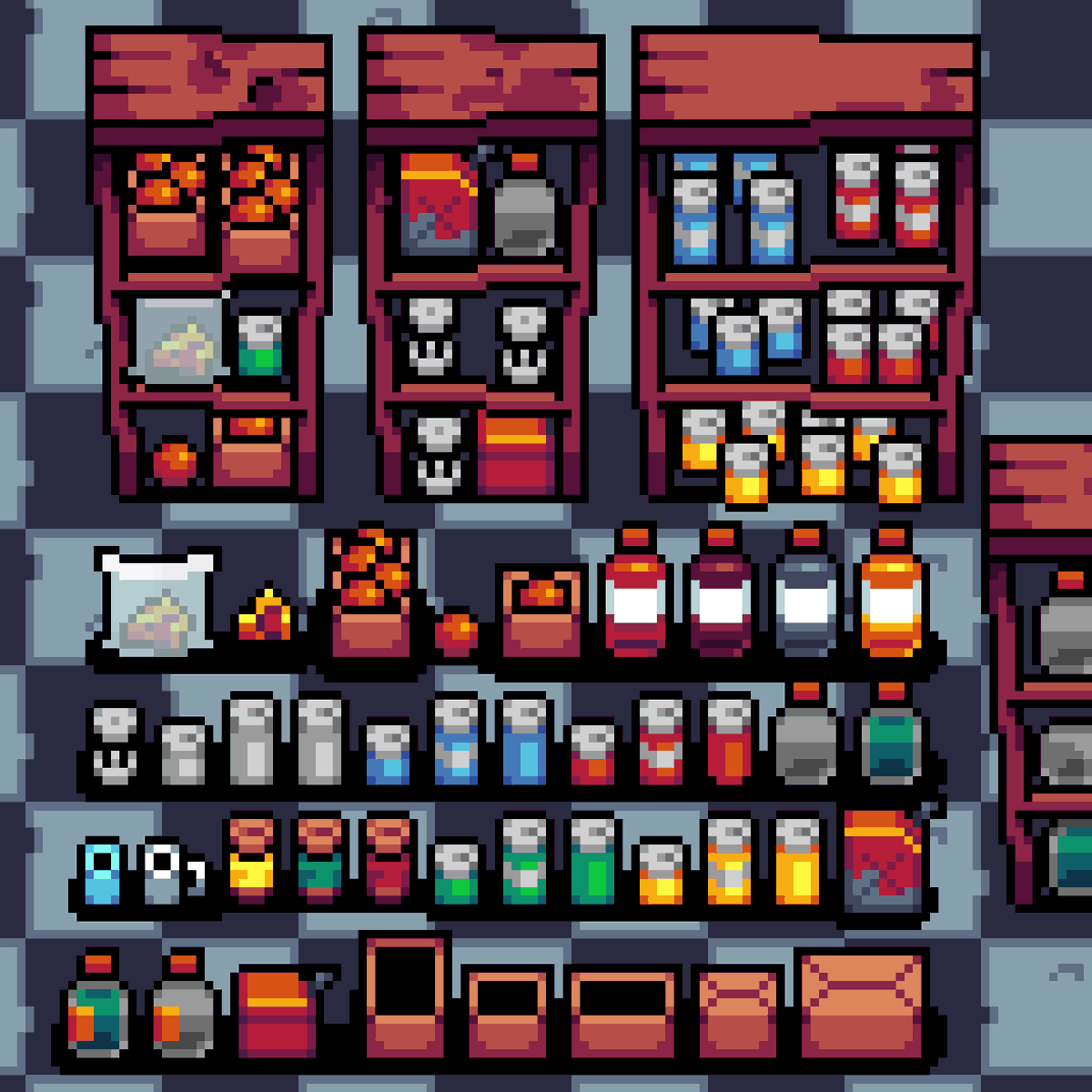 NDuckgames's tweet photo. Some new items for Midnight, Nowhere!

Join our Discord: https://t.co/5d1DrQzVsm :D

#pixelart #pixelrogueart #pixelrogue #pixelartist #ドット絵 #8bit #aseprite #retro #gamemockup #navyduckgames #navyduck #midnightnowhere https://t.co/LveA3G7Dkx