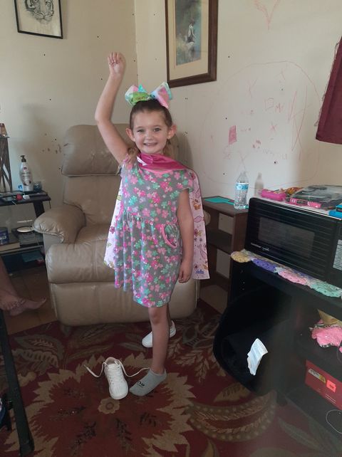 "Baylee got her cape. Thank yall so much. She loves it." -Trina