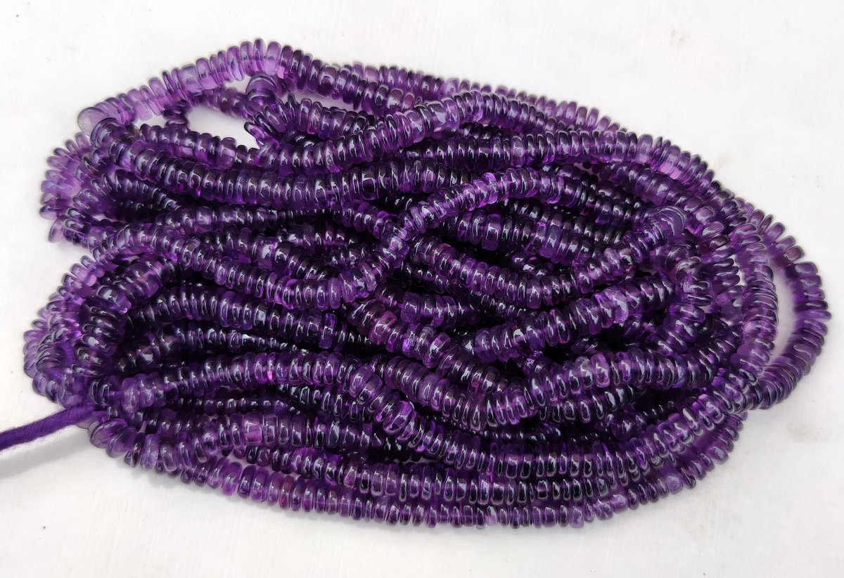 1 Strand Natural Pink Amethyst Heishi Tyre shape Approx 4-6 mm Beads Smooth Beads 16 Long Natural Pink Amethyst Beads Heishi Beads