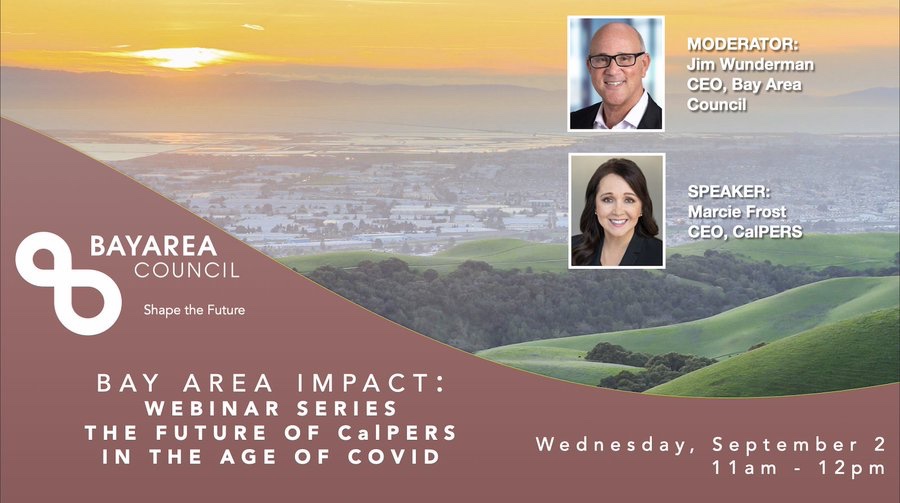 stephen_malta's tweet photo. Looking forward to tomorrow’s discussion with CEO Jim Wunderman @BayAreaCouncil and CEO Marcie Frost @CalPERS, America’s largest public pension fund amid #COVID19, the volatile global markets &amp; local budget deficits. 

9/2 at 11am

Register for free here:
https://t.co/XX9rJvUhnT https://t.co/5q4Jc8Z2XO
