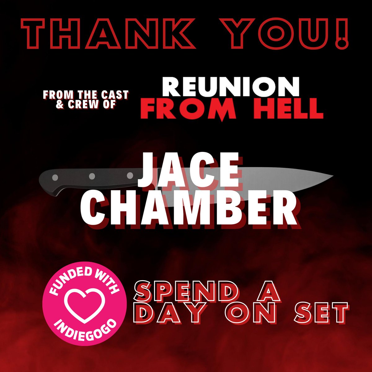 ReunionFromHell's tweet photo. The cast &amp; crew wants to thank Brad Rozner &amp; Jace Chambers for grabbing up a chance to spend the day on set perk. @LoveBradenATL @iamqueenyking @stacylangenkamp @OSUJace @PromotionHorror @DUHDNews 
#Reunionfromhell #Indiehorror https://t.co/jJcndTze0L