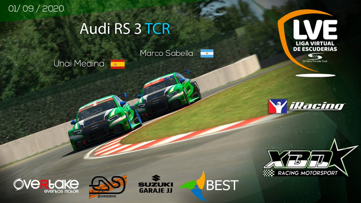 🚦¡Comenzamos la nueva temporada!

Primera cita de la #LVE de <a href="/DriversparadeCb/">Drivers Parade Club</a> en primera división.

✈️ Viajamos al Circuito Gilles Villeneuve para comenzar un gran campeonato ✌️

Nuestros XBDriver están listos para la acción.

👤 <a href="/unaiwrc/">Unai #11 #414💚</a>
👤 <a href="/Marco5abella/">Marco Sabella</a>

AUDI TCR👌 #GreenPower