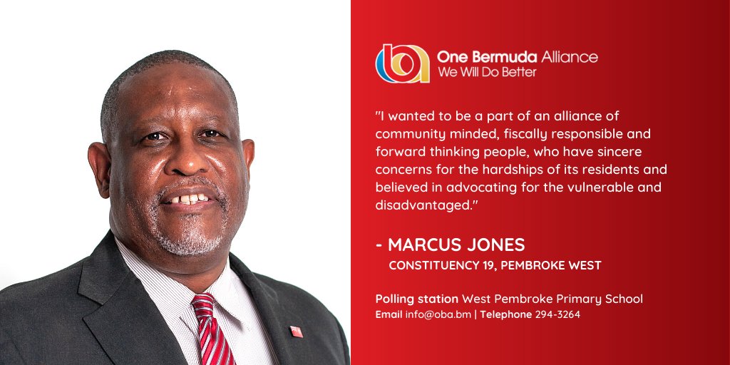 1bermudalliance's tweet photo. Read what @MarcusJJones1 had to say about joining the One Bermuda Alliance. We Will Do Better. #VoteOBA #BdaElection https://t.co/nQ4lvQGPw5