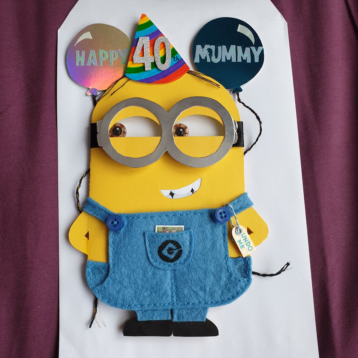 CreativeCards_'s tweet photo. Personalised Despicable Me/Minion themed 40th Birthday card.
This one was an especially fun one to create! The eyes and dungarees are defo my favourite parts.
#handmadecards #handmade #papercraft #3D #personalised #interactivecard #40thbirthday #minion #despicableme https://t.co/vqAyv2MiQ1