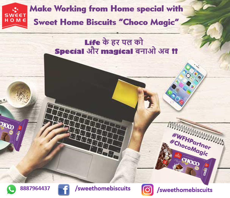 sweethome_b's tweet photo. Make Working from Home special with
Sweet Home Biscuits “Choco Magic”
Sweet Home Biscuits offers a wide range of biscuits which are locally made!
We are Dil Se Swadeshi !!!
#vocalforlocal #dilseswadeshi #sweethomebiscuits #chocomagic #workfromhomepartner #workfromhomelife https://t.co/I098DKxx6K